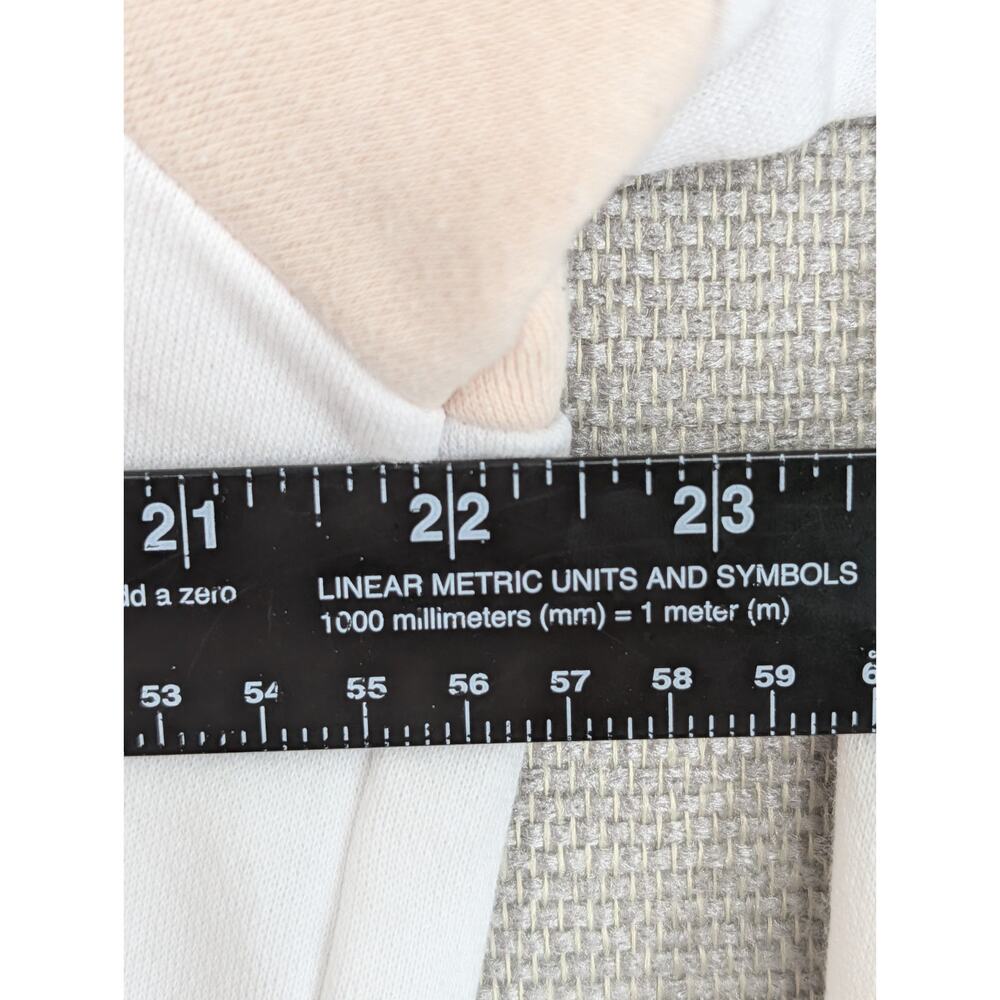 Men’s adidas Sport Pullover Fleece Hoodie Size Medium Tan & White - Picture 3 of 7
